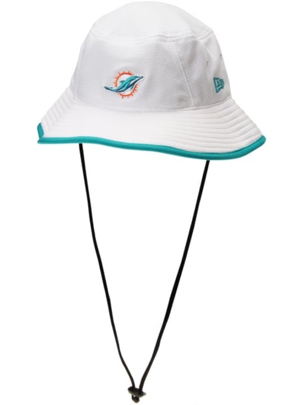 🦋2/$40🦋New Era White and Teal Miami Dolphins Bucket Hat with Drawcord